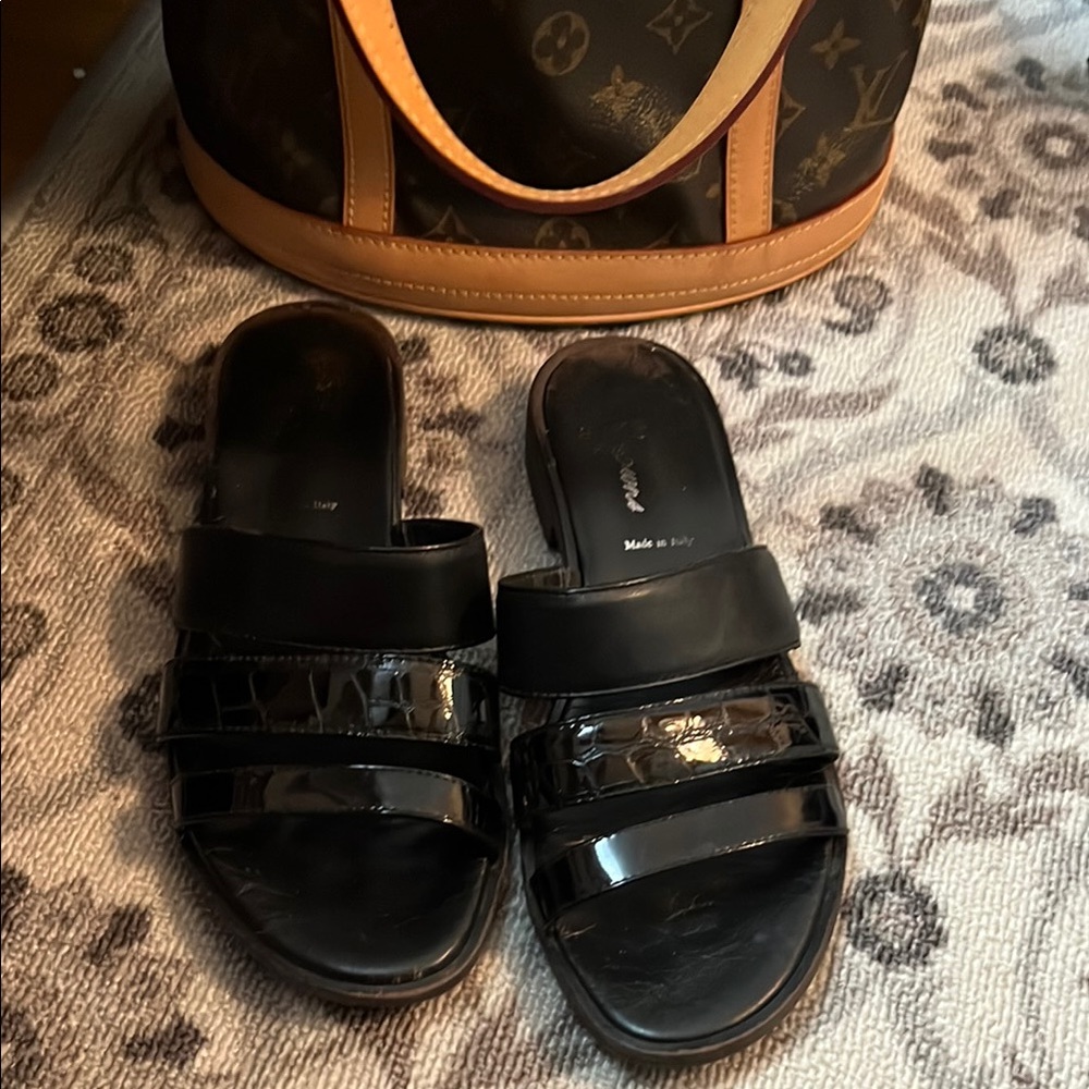Black Slide Sandals
